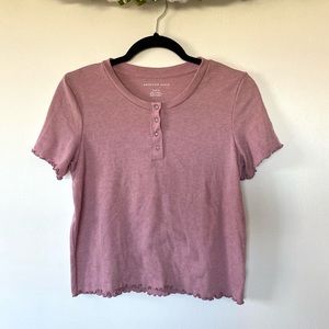 American Eagle Lettuce Edge Tee